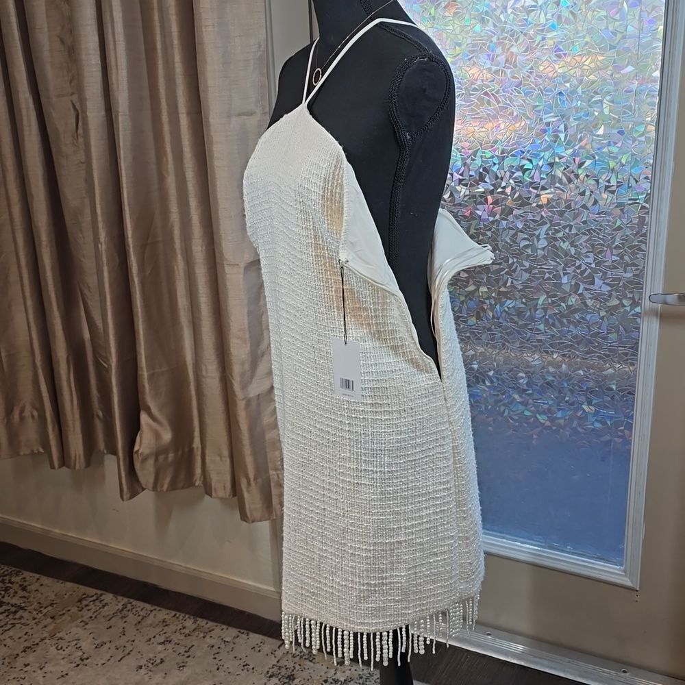 Jason Wu Textured Halter Pearl Strand Mini Dress - Picture 8 of 16